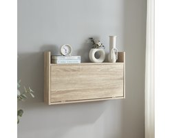 Klaptafel Rautalampi wandbureau voor wandmontage eikenkleurig [en.casa]