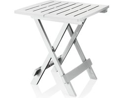 Klaptafel van kunststof - bijzettafel voor tuin terras en balkon - ruimtebesparende tuintafel voor op de camping met opvouwbaar ontwerp - COM-FOUR® bijzettafel buiten