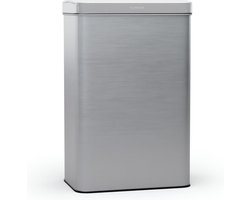 Klarstein 50 L rvs afvalbak met sensor en aanraakvrije soft close deksel, led bedieningspaneel, 2 compartimenten - moderne afvalbak voor de moderne keuken
