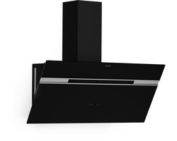 Klarstein Alina Afzuigkap - 90cm Slimme Bediening, 615 m³/u Luchtstroom, A-Energie-efficiëntie, LED-verlichting, Stil 54 dB, Zwart, Afvoer & Recirculatie, Inclusief Koolstoffilters, Zwart