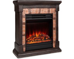 Klarstein Beerenberg elektrische haard - elektrische haard met een verwarmingsvermogen van 1800 W, elektrische haard met timer, temperatuur: 10 tot 30 °C, LED-vlameffect, incl. afstandsbediening