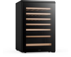 Klarstein Bevora wijnkoelkast 48 flessen – Vrijstaande wijnkoeler, touch control, 4-18 °C, deur met uv-glas, ledverlichting, houten schappen