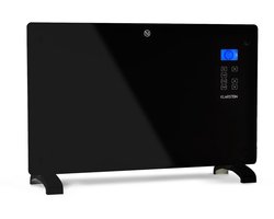 Klarstein elektrische kachel, convectiekachel met wielen, draagbare elektrische kachel, energiebesparende, stille elektrische kachel, vrijstaande elektrische radiator met thermostaat en app-bediening, 2000 W