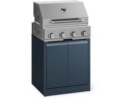 Klarstein Gasbarbecue WaldChef 30 mbar – 4 branders BBQ grill 12.800 W, rvs, gietijzeren grillrooster, thermometer, piëzo ontsteking - Gasgrill Buitenkeuken