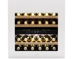 Klarstein Klarstein Rhone 36 Duo Wijnkoelkast - 36 Flessen - 2 Zones - 5-22°C - UV-bescherming - Stille werking - Zwart - Wijnklimaatkast - Wit