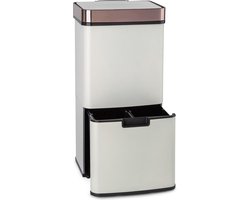 Klarstein Royal Trash - Vuilnisemmer - 72 Liter - Prullenbak met sensor - RVS - Roségoud