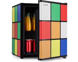 Klarstein Solve Mini koelkast - Minibar - Thermo-elektrisch koelsysteem - 48 Liter inhoud - Mechanische draaiknop - Koeling: 0 Tot 10 °C - Geluidsarm: 39 dB - Kubus design