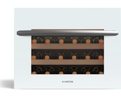 Klarstein Vinsider 24 Built-In Uno Wijnkast - 24 Flessen - Inbouw mogelijk - Glazen deur - LED - Wit