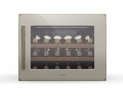 Klarstein Vinsider Victoria 28 wijnkoeler – 28 flessen, 1 zone, 5–20°C, touchscreenbediening, LED, trillings- en UV-bescherming, installatieklaar, stil, crèmekleurig