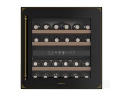 Klarstein Vinsider Victoria 36 Wijnkoelkast - 36 Flessen - Touch - UV-Bescherming - LED - Stil - 3 Schappen - 2 Zones - Wijnklimaatkast - Zwart