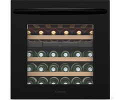 Klarstein Wijnkoeler Vinsider 30 , 2 zones - 30 flessen, inbouw, 10-20 °C & , LED-verlichting, UV-bescherming, houten planken, stil, energiezuinig, zwart, glazen deur - Wijnkoelkast Wijnkast,75L 66 cm - voor Wijnliefhebber