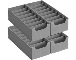 Klarven® Ladeorganizer Duifgrijs - Ikea Ladenorganizer - Ladeorganizers - Set van 4 - Voor IKEA Hemnes en Malm Ladekast