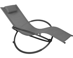 Klarven® Loungestoel Opklapbaar Grijs - Comfortabel, Wiegt licht, Inklapbaar