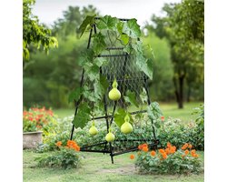Klarven® Plantentrellis A 105x105x176cm - Stevig Metalen Groeiframe - Geschikt voor Komkommers en Klimplanten, Ideaal voor Tuin en Balkon - U-vorm B 105 x D 105 x H 176 cm