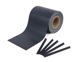 Klarven® Privacyscherm Antraciet - Weerbestendig en Zichtdicht voor Balkon, Tuin of Terras, UV-bestendig Niveau 7, Op Maat te Knippen - L 35 m x B 19 cm