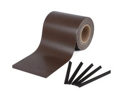 Klarven® Privacyscherm Bruin - Weerbestendig en Zichtdicht voor Balkon, Tuin of Terras, UV-bestendig Niveau 7, Op Maat te Knippen - L 35 m x B 19 cm