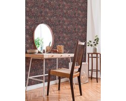 KLASSIEK GRAFISCH BEHANG - Bruin Koper Metallic Roze Rood - AS Creation New Walls "Livingwalls"