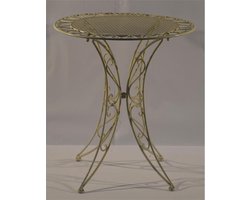 Klassiek witte tafel - Tuintafel - Metaal - 78 cm hoog