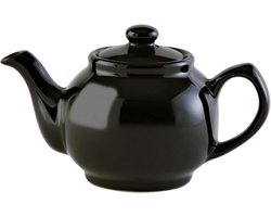 Klassieke Aardewerk Theepot Zwart - 2 Kops - Grootste Kleurenselectie
