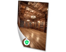 Klassieke bibliotheek met boekenkasten - Bibliotheek muurdecoratie - Poster boeken - Realistische kunst - Slaapkamer poster - Woonaccessoires - poster 100x150 cm