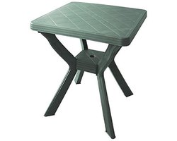 Klassieke bistrotafel voor binnen en buiten - Weerbestendige tuintafel 70 x 70 cm - Groen