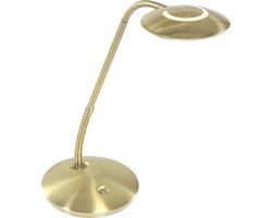 Klassieke bureaulamp messing met dimmer | 1 lichts | goud / messing | kunststof / metaal | Ø 15,5 cm | 42 cm | modern / industrieel design