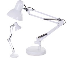 Klassieke bureaulamp retro verstelbaar 40W wit