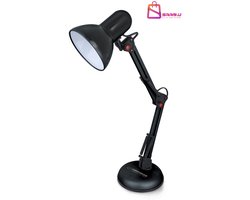 Klassieke Bureaulamp – Verstelbare Tafellamp met Flexibele Arm – E27 Fitting – Zwart – bureaulamp led – bureau lamp – monitor lamp – 43915