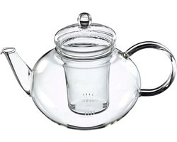 Klassieke Glazen Theepot 1.2 Liter met Glazen Zeef