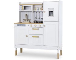 Klassieke kinderkeuken - Met accessoires - Houten speelgoedkeuken - Licht- en Geluidseffecten