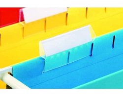 Klassieke labelhouders met etiketten voor klassieke hangmappen, 50 mm, transparant pak van 25, 94514, wit