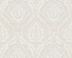 KLASSIEKE ORNAMENTEN BEHANG - Beige Wit Glitter - AS Creation Belle Epoque