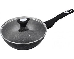 Klausberg 7295 - Wokpan met deksel - Ø24 cm - Marmer/Keramische coating - Alle warmtebronnen - Zwart