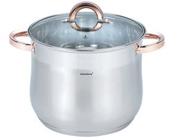 Klausberg 7793 - soeppan met deksel - 8,6L - 24 cm - RVS - inductie - alle warmtebronnen
