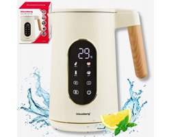 Klausberg KB-9005 - Waterkoker - 1.7 liter - Creme - Met touch control en temperatuur control