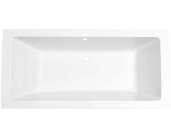 Klea Santino Rechthoek Inbouw 1-2 Persoons Duo Ligbad 180x80x49cm Acryl Mat Wit