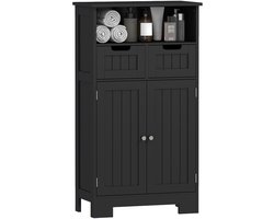 Kleankin-badkamerkast-MDF-60x30x108cm-zwart