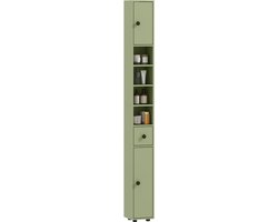 kleankin-Badkamerkast-Spaanplaat-20x20x180cm-Groen