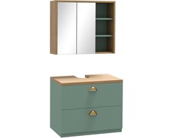 Kleankin-Badkamermeubelset - Hout - 60x40x50,5cm - Groen
