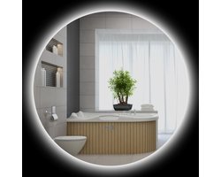 Kleankin-Badkamerspiegel-Glas-80x80x3.5cm-Zilver