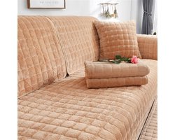 Kleden Voor Banken Bankenhoes 3/4 Zitters, Kleden Voor Banken Kleden Voor Bankstellen, Dekenhoes, Decoratief Kussen Voor Sofa, Sprei En Bankstel(Camel,90X120cm(35X47IN))