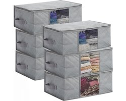 Kleding opbergdozen - Onder het bed - Opbergtas met deksel - Opvouwbaar - Stoffen - Rits - Kast organisatoren - Dekbedden - Kussens - 34L sheet organizer