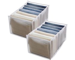 Kleding organizers voor kledingkast - opvouwbare lade-organizer met 7 vakken - ideale opbergdoos voor ondergoed en sokken