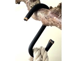 Kledinghaak - S-haak - Leer - Garderobehaak - kapstok