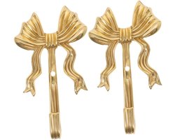 Kledinghaken Stuks - Kapstok Haken - Opbergen en Organiseren - Massief Messing - 10.5 x 6 x 1.8 cm - Goud