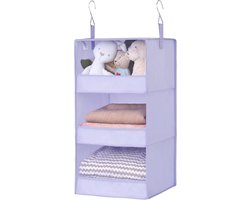 Kledinghanger Organizer voor Kast, Hangende Opbergoplossing voor Kleding, Efficiënte Ruimtebesparing, Paars, 1 Stuk