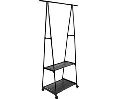 Kledinghangerstandaard op wielen - kledingrek - Kledinghanger - schoenenrek - badkamer - planten