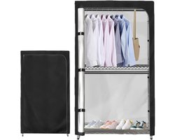 Kledinghoes - Garderobekast Beschermhoes - Kleding Beschermen - Waterdicht Oxford Materiaal - 205 cm Hoog - Grijs