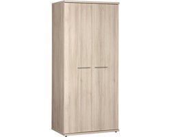 Kledingkast 2 Deurs - 200 x 89 x 58cm - Licht Hout - Wouw