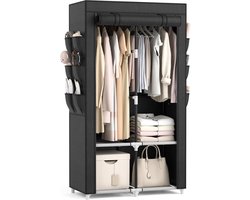 Kledingkast - 84x42x162cm - Campingkast - Opvouwbare Kledingkast - Draagbare Garderobe - Compacte Opbergkast - Garderobe Kast